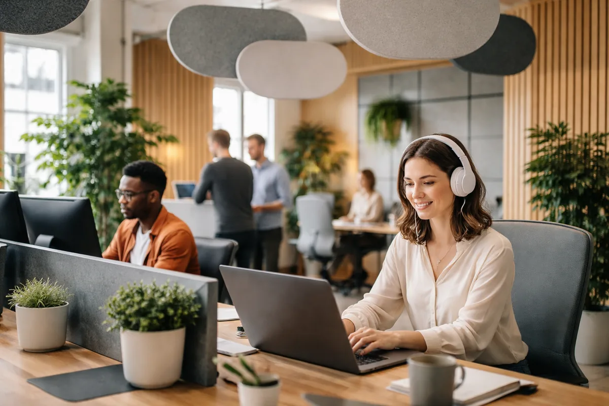 L'importance de l'acoustique au travail pour le bien-être des employés